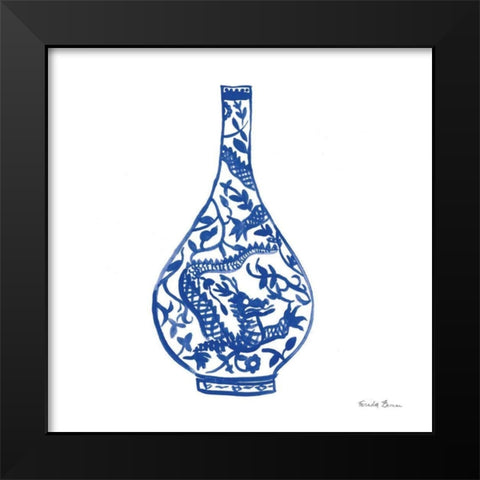 Chinoiserie VI Black Modern Wood Framed Art Print by Zaman, Farida