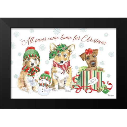 Holiday Paws I Black Modern Wood Framed Art Print by Grove, Beth