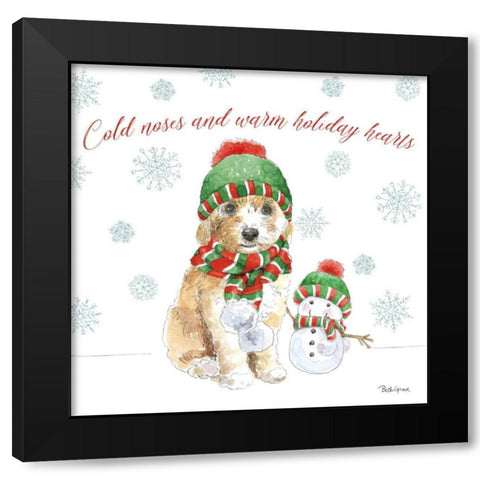 Holiday Paws IV Black Modern Wood Framed Art Print by Grove, Beth