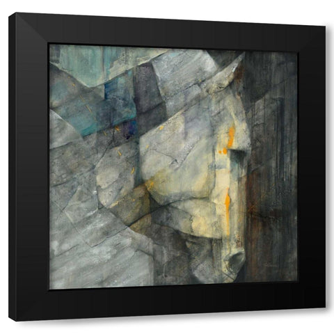Quiet Black Modern Wood Framed Art Print by Hristova, Albena