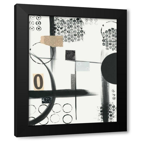 Zero Black Modern Wood Framed Art Print by Prahl, Courtney