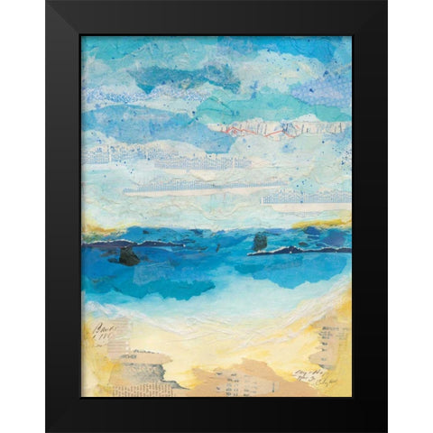 Abstract Coastal III Black Modern Wood Framed Art Print by Prahl, Courtney