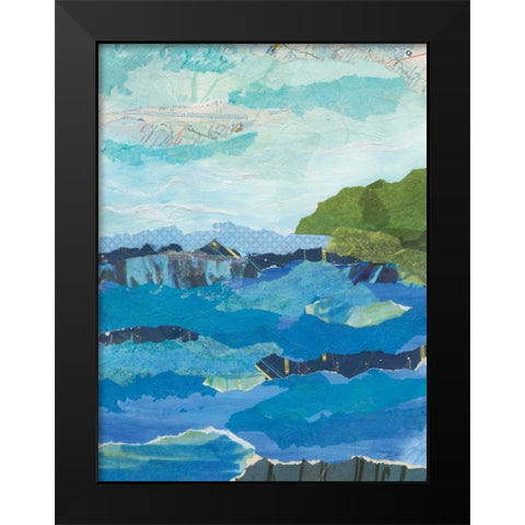 Abstract Coastal IV Black Modern Wood Framed Art Print by Prahl, Courtney