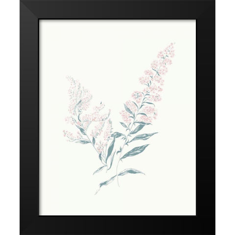 Flowers on White I Contemporary Black Modern Wood Framed Art Print by Wild Apple Portfolio