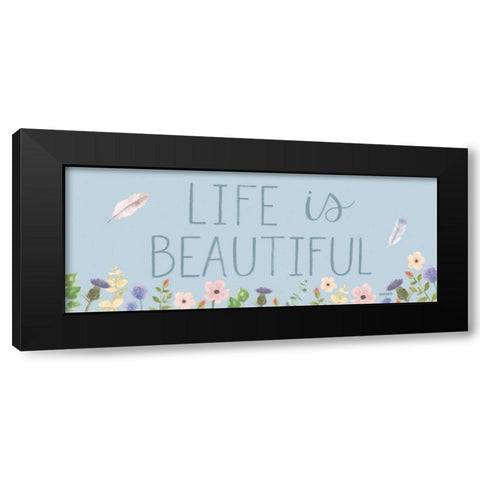Spring Sentiments I Black Modern Wood Framed Art Print with Double Matting by Jackson, Jenaya