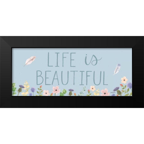 Spring Sentiments I Black Modern Wood Framed Art Print by Jackson, Jenaya
