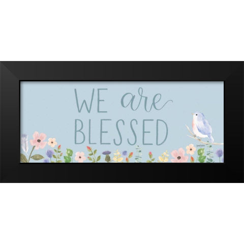 Spring Sentiments II Black Modern Wood Framed Art Print by Jackson, Jenaya