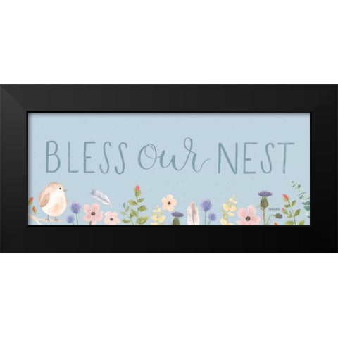 Spring Sentiments V Black Modern Wood Framed Art Print by Jackson, Jenaya