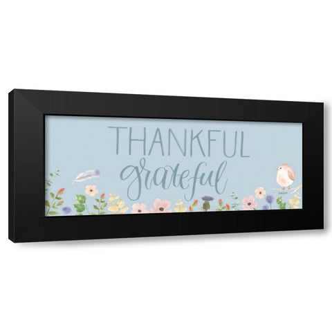 Spring Sentiments VI Black Modern Wood Framed Art Print with Double Matting by Jackson, Jenaya