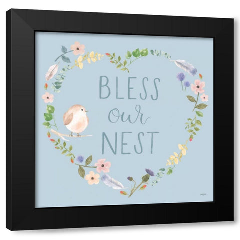 Spring Sentiments VII Black Modern Wood Framed Art Print by Jackson, Jenaya