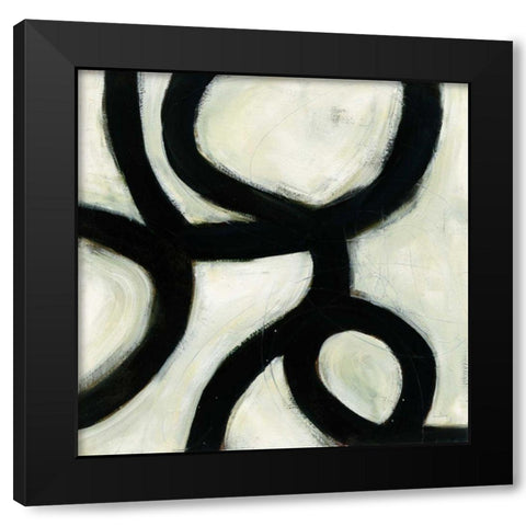 In the Maze II Black Modern Wood Framed Art Print with Double Matting by Davies, Jane
