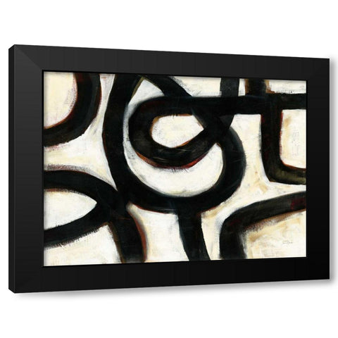 In the Maze IV Black Modern Wood Framed Art Print by Davies, Jane