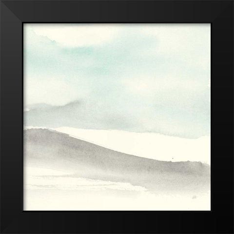 Teal Sky I Black Modern Wood Framed Art Print by Paschke, Chris