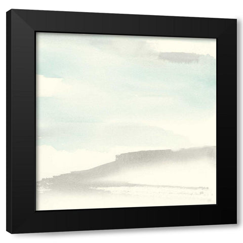 Teal Sky II Black Modern Wood Framed Art Print with Double Matting by Paschke, Chris