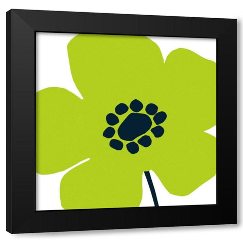 Pop Art Floral IV Black Modern Wood Framed Art Print by Wild Apple Portfolio