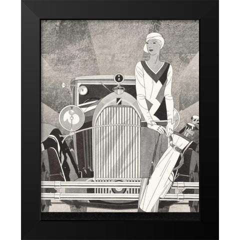 Road Tour II No Words Black Modern Wood Framed Art Print by Schlabach, Sue