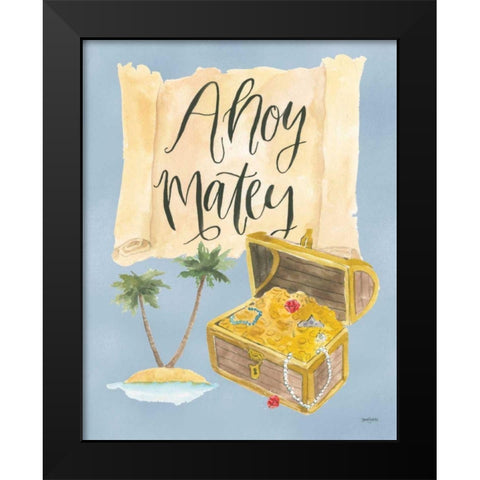 Pirates I Black Modern Wood Framed Art Print by Jackson, Jenaya