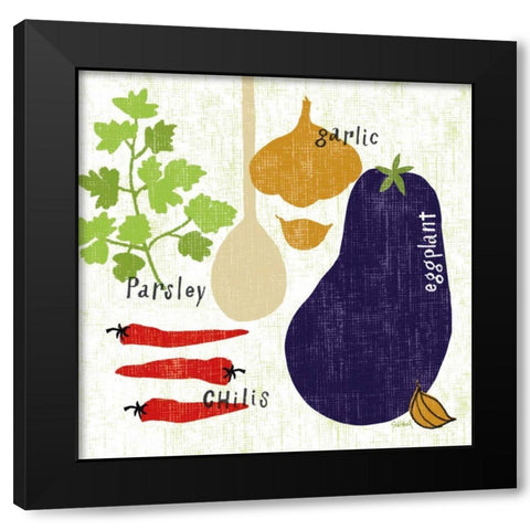 Italiano Eggplant Black Modern Wood Framed Art Print with Double Matting by Schlabach, Sue