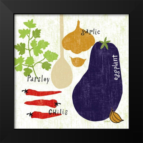 Italiano Eggplant Black Modern Wood Framed Art Print by Schlabach, Sue