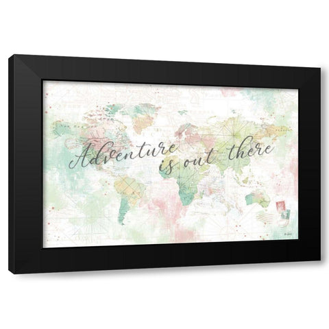 World Adventure I Black Modern Wood Framed Art Print by Pertiet, Katie