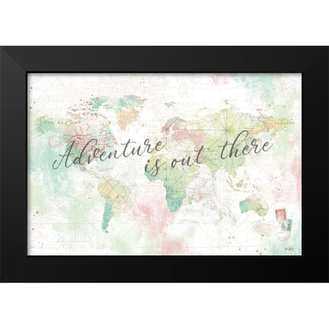 World Adventure I Black Modern Wood Framed Art Print by Pertiet, Katie