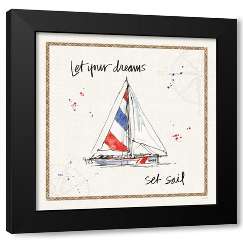 Coastal Buoys III Black Modern Wood Framed Art Print by Tavoletti, Anne