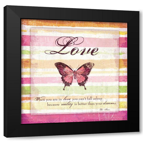 For My Heart I Black Modern Wood Framed Art Print by Wild Apple Portfolio