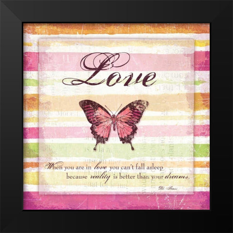 For My Heart I Black Modern Wood Framed Art Print by Wild Apple Portfolio