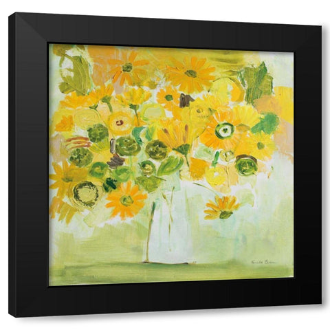 Summer Delight Black Modern Wood Framed Art Print by Zaman, Farida