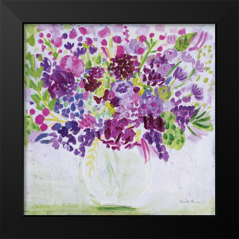 Garden Fun Black Modern Wood Framed Art Print by Zaman, Farida