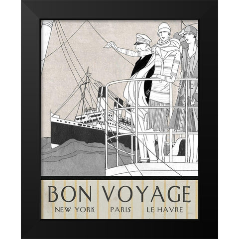 Bon Voyage Black Modern Wood Framed Art Print by Schlabach, Sue