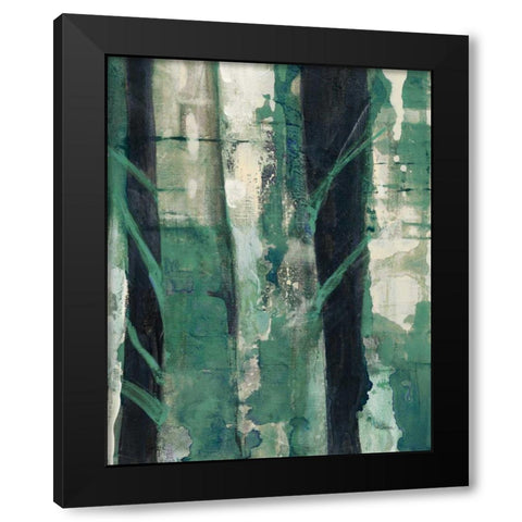 Deep Woods I Emerald Crop Black Modern Wood Framed Art Print by Hristova, Albena