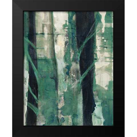 Deep Woods I Emerald Crop Black Modern Wood Framed Art Print by Hristova, Albena