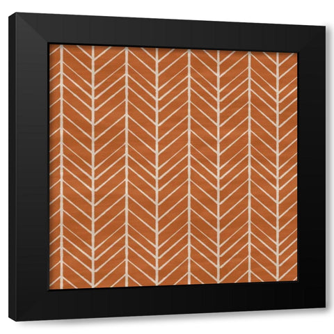 Autumn Pattern VIIB Black Modern Wood Framed Art Print by Marshall, Laura
