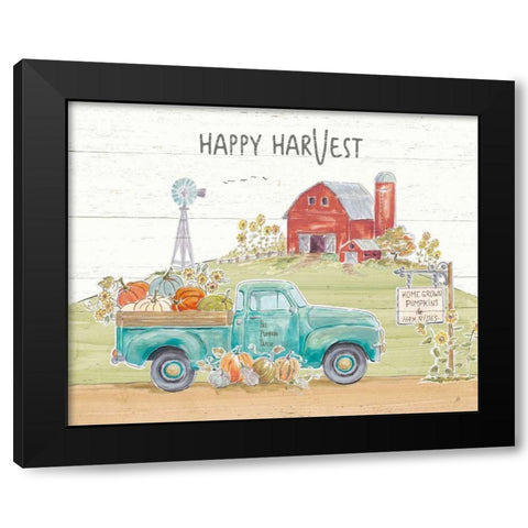 Fall Market I Pumpkin Patch Black Modern Wood Framed Art Print by Brissonnet, Daphne