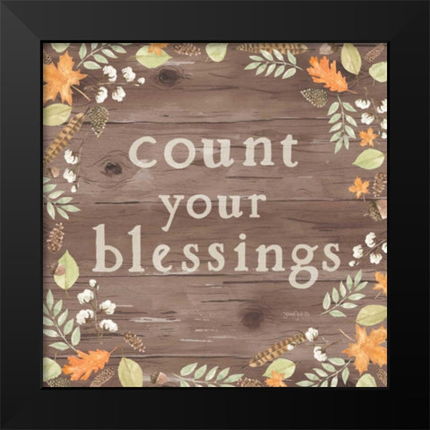 Autumn Offerings I Dark Blessings Black Modern Wood Framed Art Print by Jackson, Jenaya