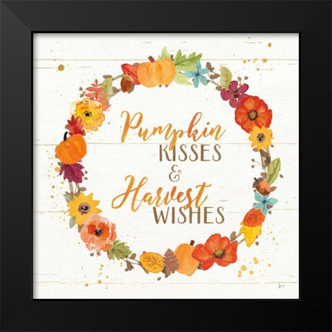 Harvest Wishes II on Wood Black Modern Wood Framed Art Print by Aiken, Jess