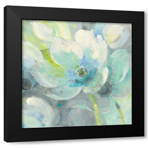 Sunny Bloom Black Modern Wood Framed Art Print with Double Matting by Hristova, Albena