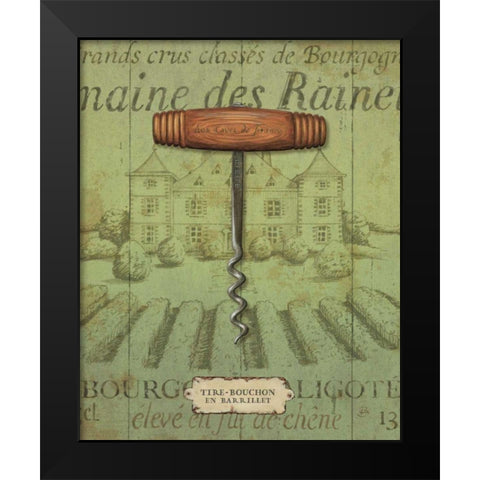 Antique Corkscrew I Green Black Modern Wood Framed Art Print by Brissonnet, Daphne