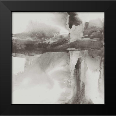 Gray Tones II Black Modern Wood Framed Art Print by Paschke, Chris