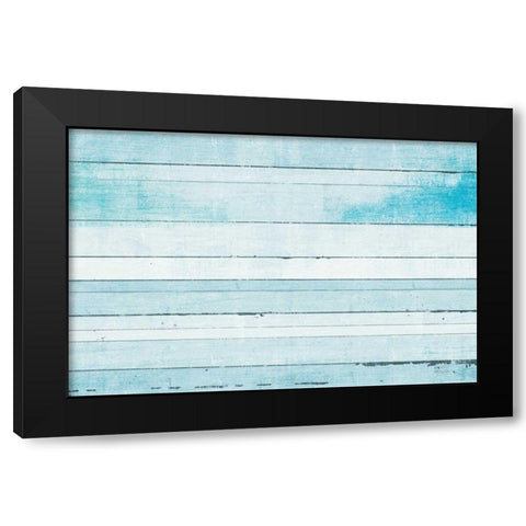 Beachscape Palms IX blue Black Modern Wood Framed Art Print with Double Matting by Mullan, Michael