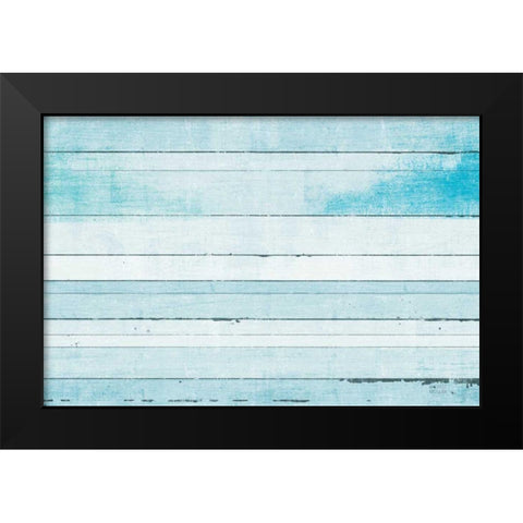 Beachscape Palms IX blue Black Modern Wood Framed Art Print by Mullan, Michael