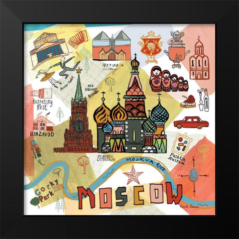 Global Travel VI Black Modern Wood Framed Art Print by Zaman, Farida