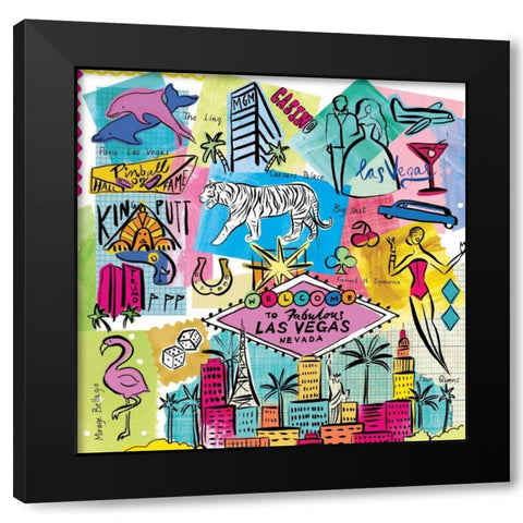 Global Travel X Black Modern Wood Framed Art Print with Double Matting by Zaman, Farida