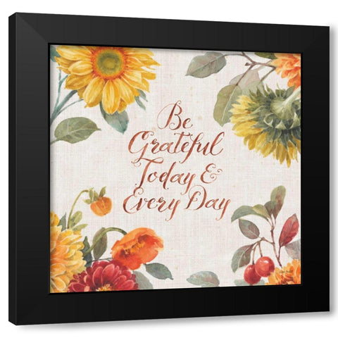 Autumn in Bloom V Black Modern Wood Framed Art Print by Audit, Lisa