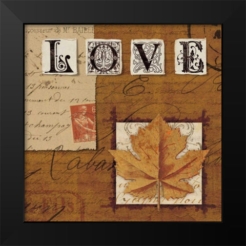 Natures Journal - Love Black Modern Wood Framed Art Print by Wild Apple Portfolio