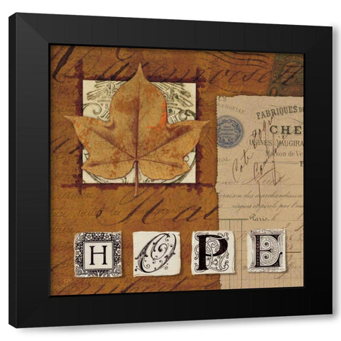 Natures Journal - Hope Black Modern Wood Framed Art Print with Double Matting by Wild Apple Portfolio