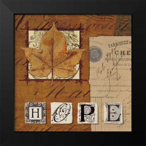 Natures Journal - Hope Black Modern Wood Framed Art Print by Wild Apple Portfolio