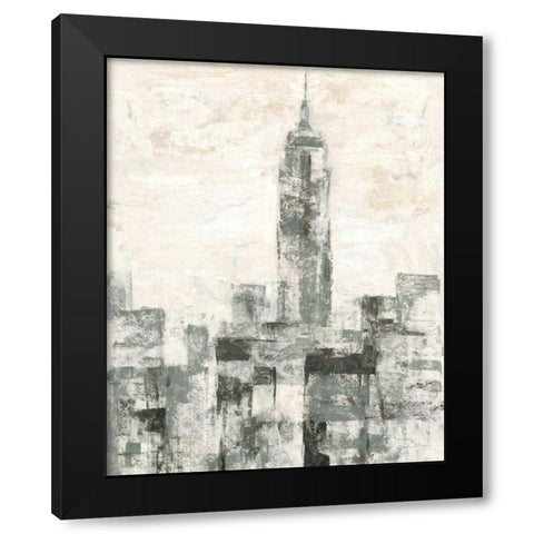 Manhattan Neutral II Crop Black Modern Wood Framed Art Print with Double Matting by Vassileva, Silvia