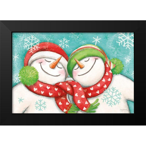 Let it Snow II Black Modern Wood Framed Art Print by Urban, Mary